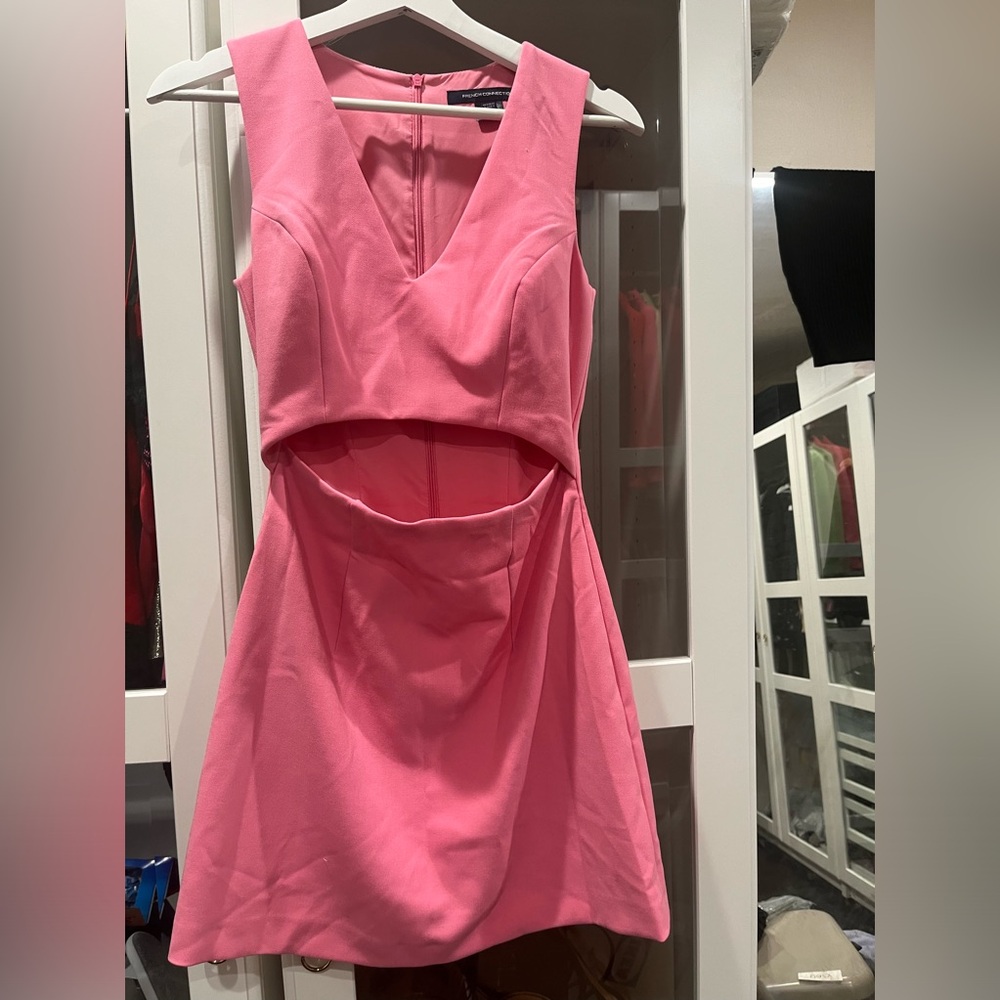 French collection Dress open front Pink